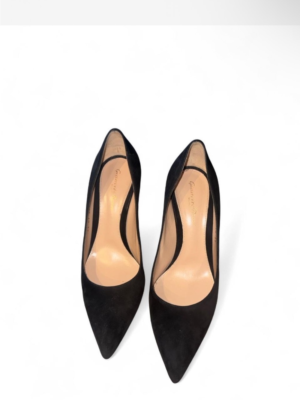 GIANVITO 70 Black suede pointed toe pumps #heels #suede - Picture 4 of 5